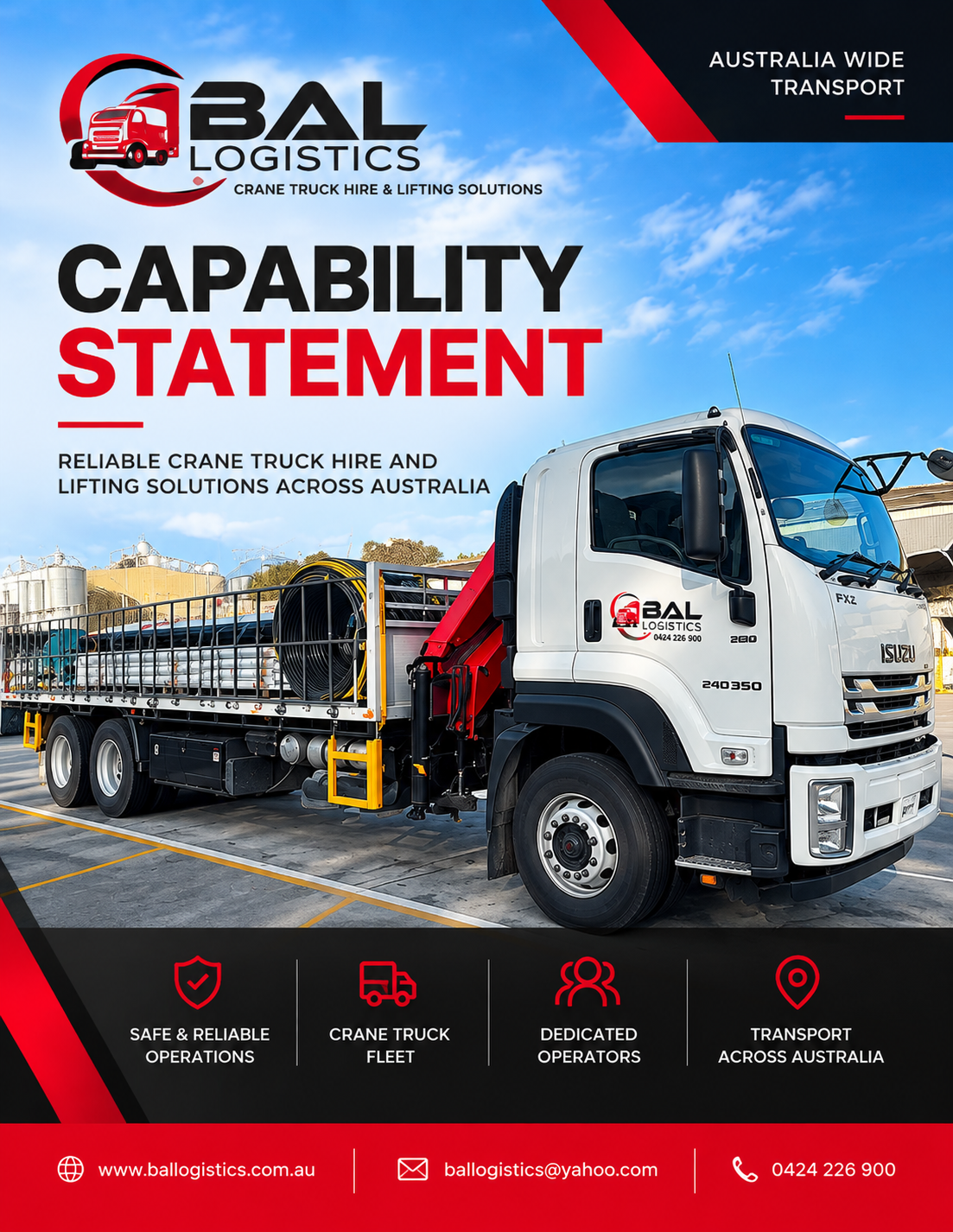 BAL Logistics capability statement cover