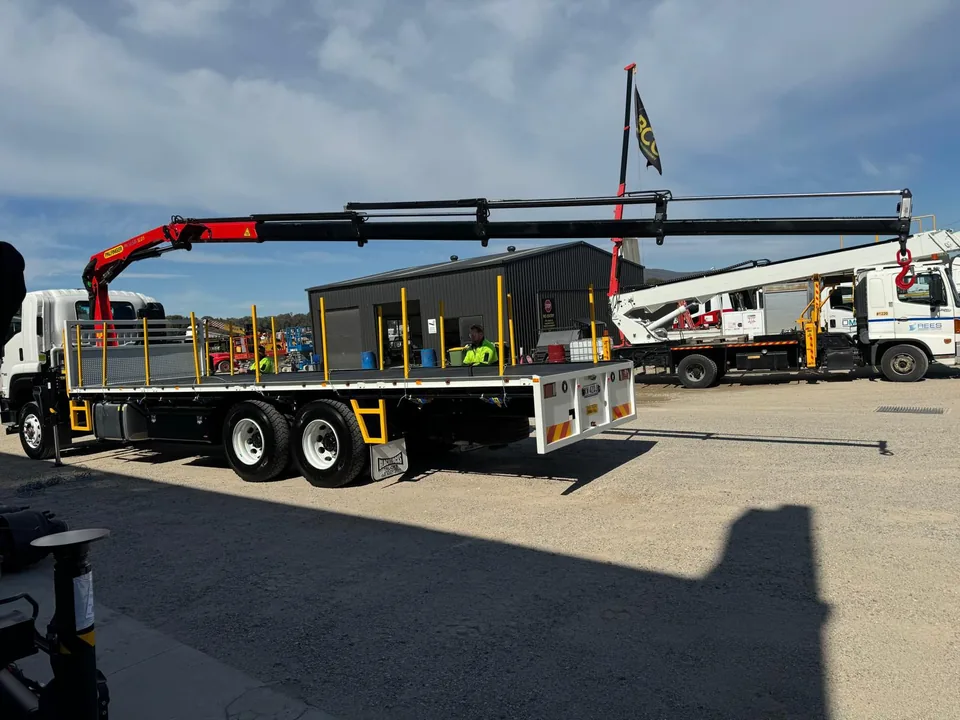 Crane-mounted truck